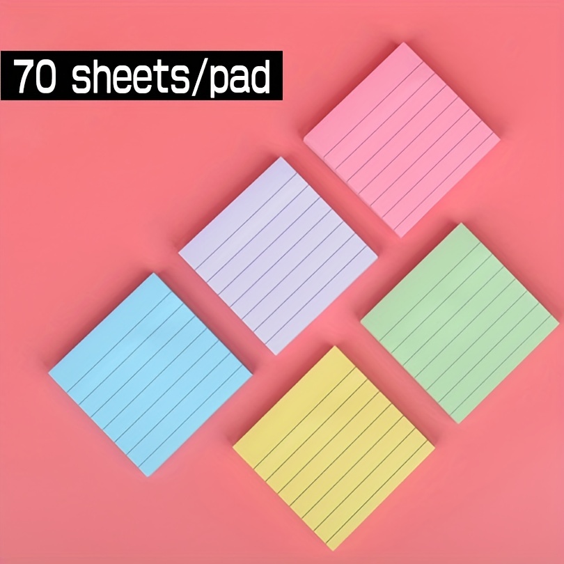 5/10 Pads Pastel Sticky Notes 3x3 Sticky Pads Lined Sticky - Temu