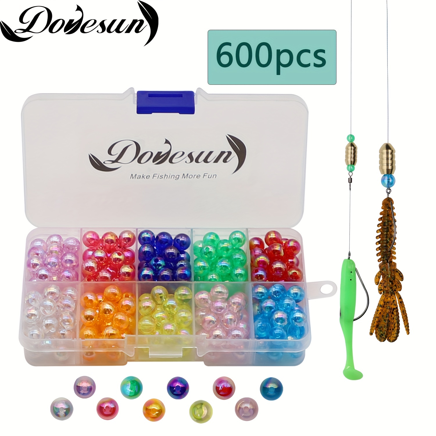 Multicolor Fishing Beads Assortment Kit Hard Floating Bead