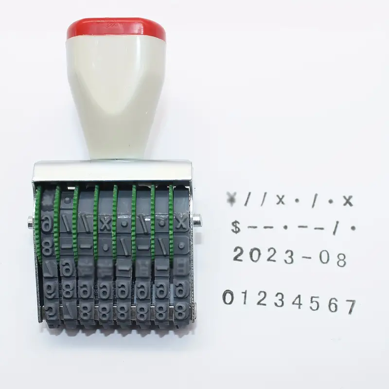 Small 8 digit Number Stamp Number Roller Printing Stamp - Temu