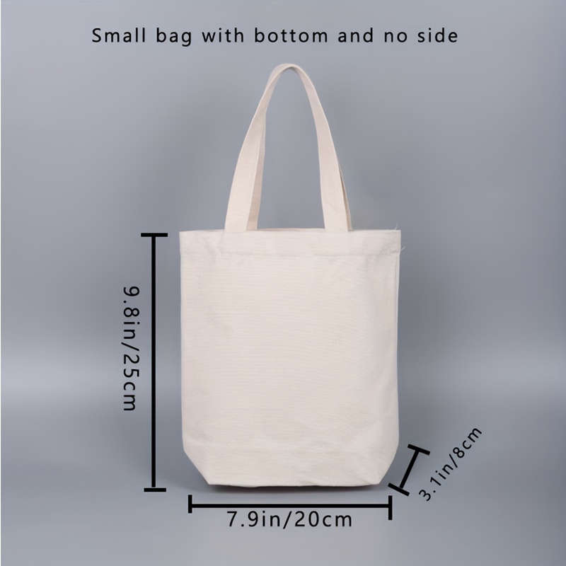 Minimalist Solid Color Canvas Bag, Lightweight Versatile Storage