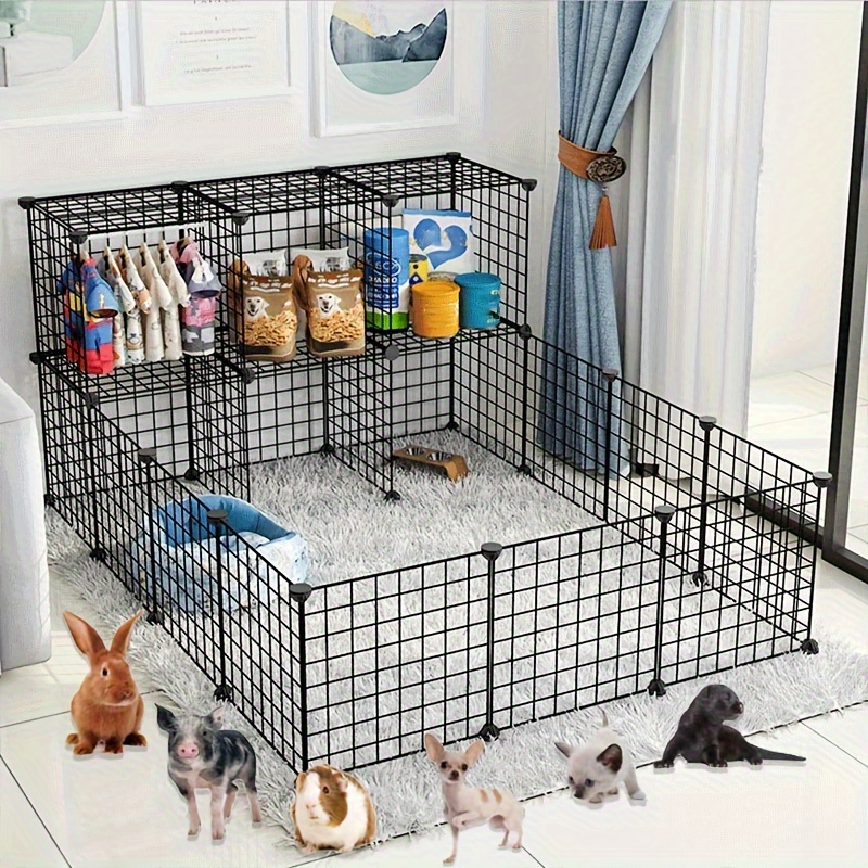 Jaula grande para perros, jaula para perros medianos, jaula para mascotas,  jaula para mascotas, alambre de metal, doble puerta, plegable, totalmente
