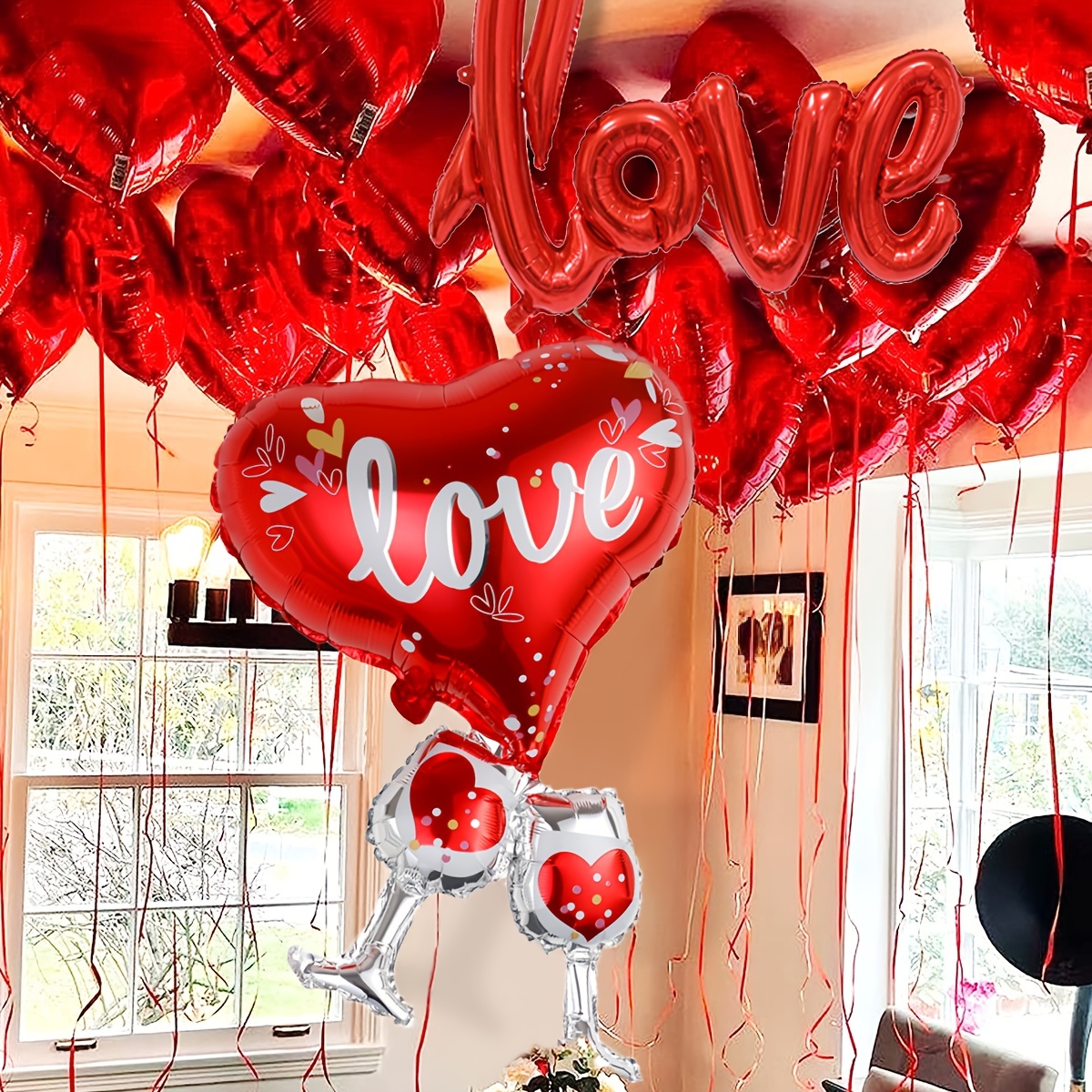 9pcs Set Palloncini Love Decorazioni San - Temu Italy