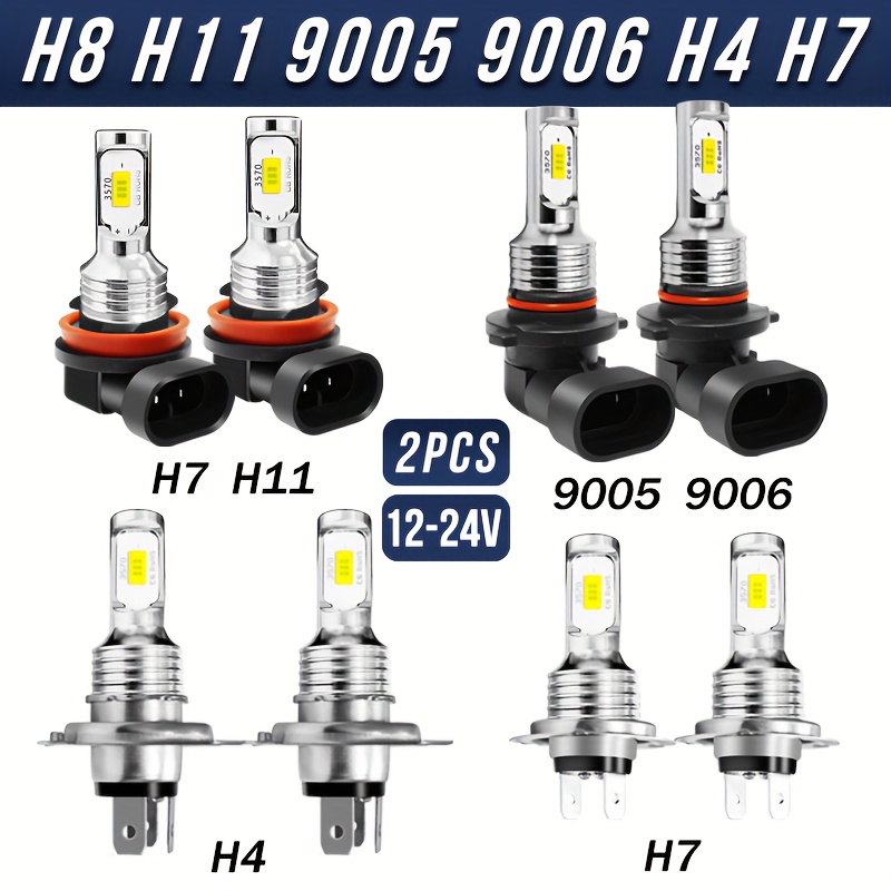 pièces voiture H4 H7 phare antibrouillard LED Super lumineux H8 H9