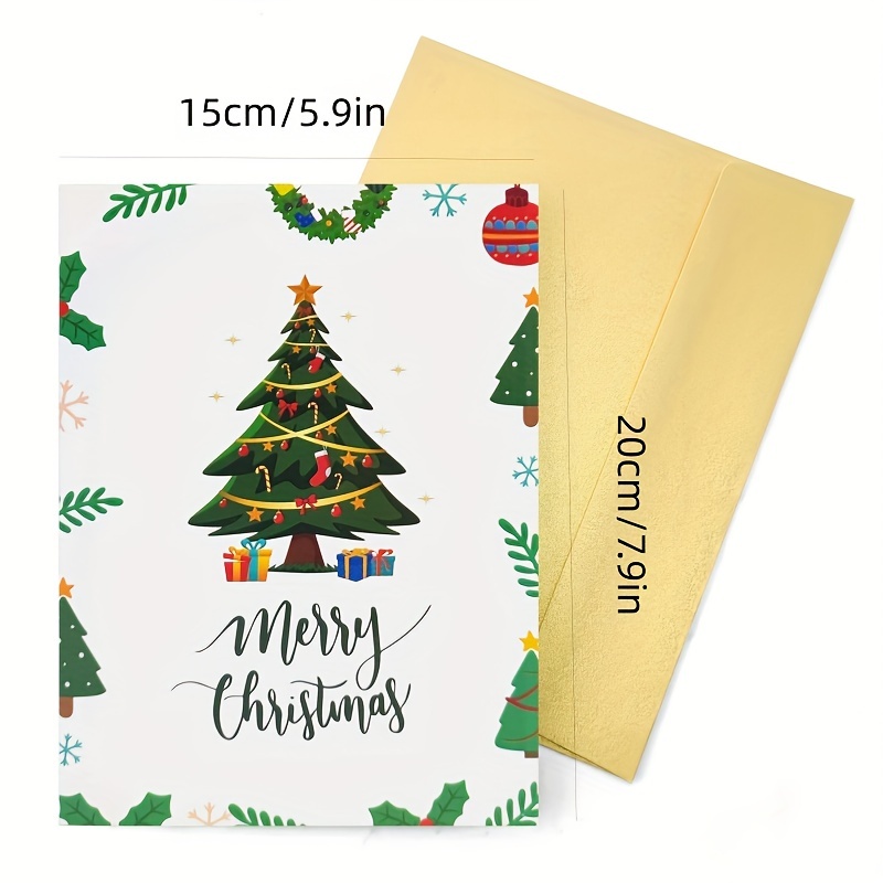 Enveloppe De Noël Carte De Vœux Cadeau De Réveillon De Noël - Temu