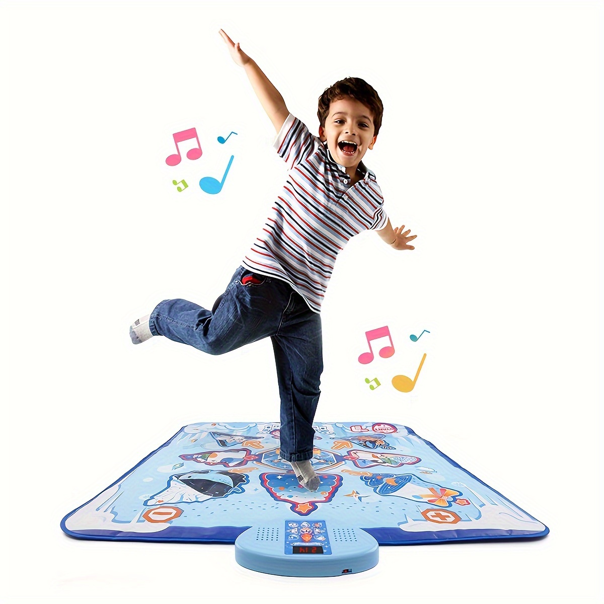 Juguetes de baile para niños, almohadilla de baile electrónica con 6  botones iluminados y Bluetooth inalámbrico, juguete de juego de danza,  regalo