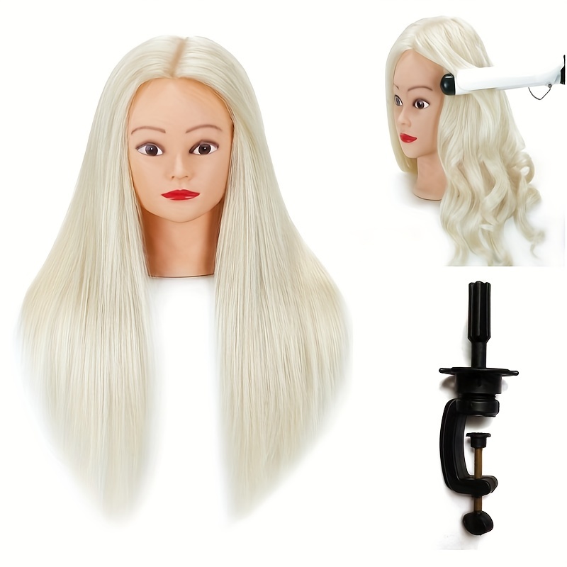 Premium Mannequin Head With Bicolor Hair Cosmetology - Temu
