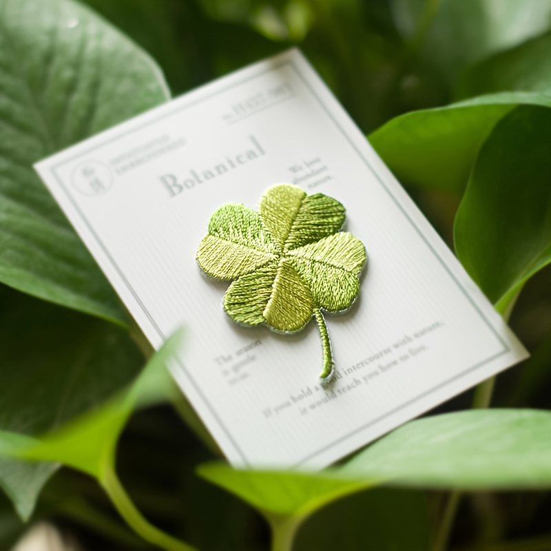 Lucky Clover Embroidered Patch, Cute Cartoon Embroidery * For DIY Clothing, Backpacks, Jeans, T-Shirts Accessories