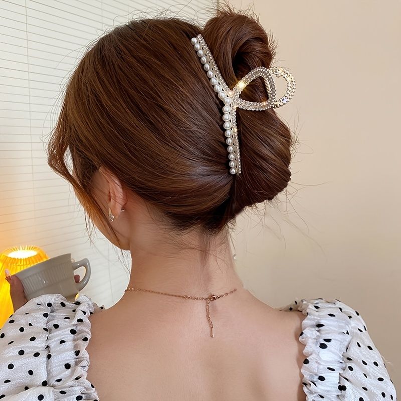 Pretty Pearl Hair Clips Set Fancy Golden Metal Claw Clips Fashion Big Hair  Clips Gift Jumbo Claw Clips For Thick Hair Styling Accessories Cute Hair  Clips For Women Girls | High-quality &