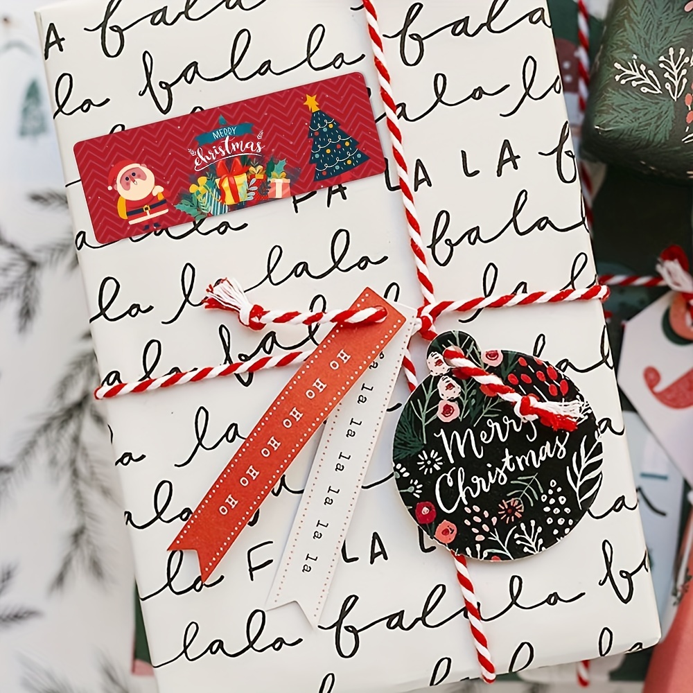 120pcs Xmas Stickers Santa Claus Packaging Seals