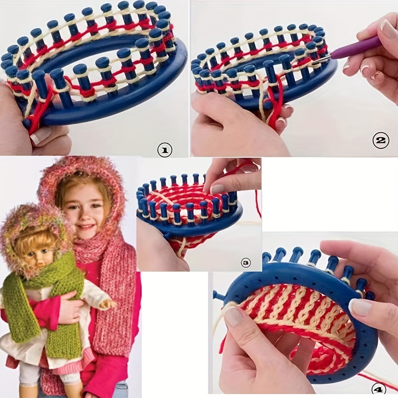 QJH 48 Needle Circular Loom Loom Hat/Scarf/Gloves/Socks Knitting Machine  Loom Suit Beginner Girl Child Christmas Gift