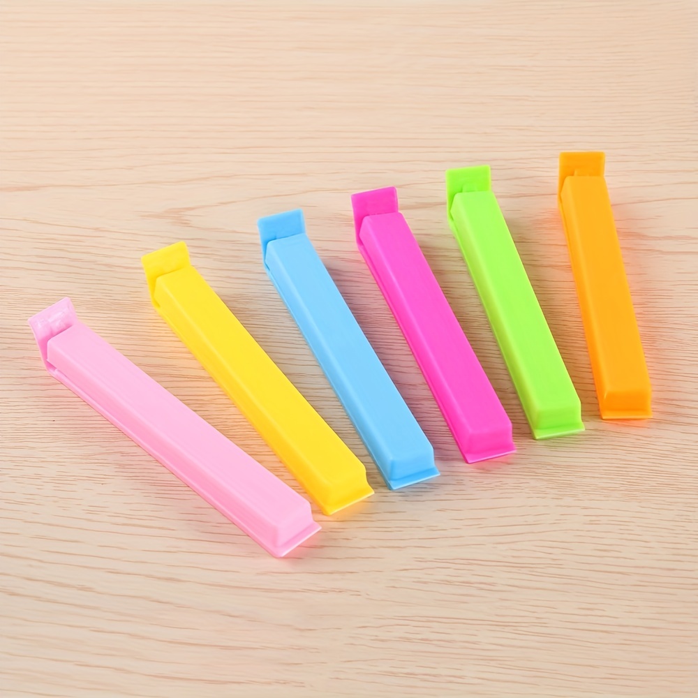 5pcs Random Color Food Bag Clips Portable Snack Sealer Clamp For Kitchen  Storage