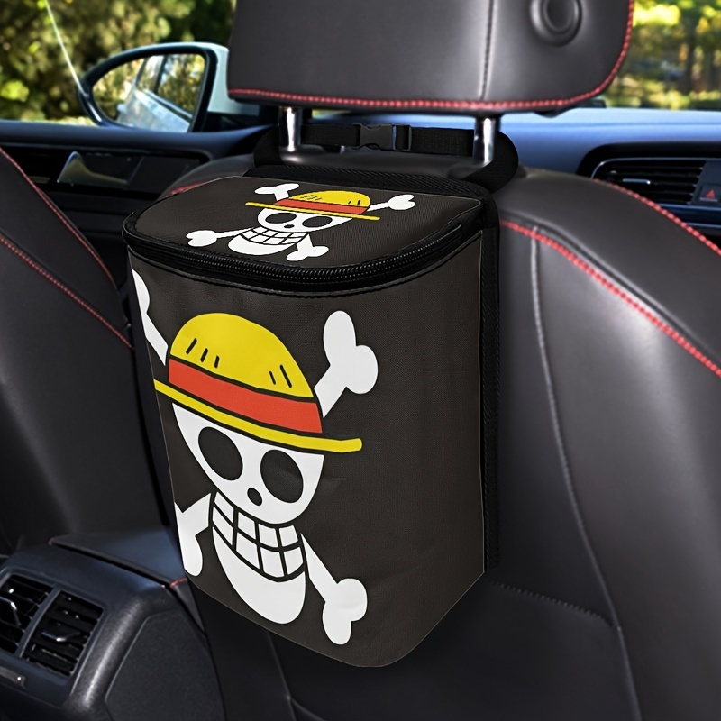  Papelera para el auto para esconder la basura con tapa y  bolsillos de almacenamiento : Automotriz