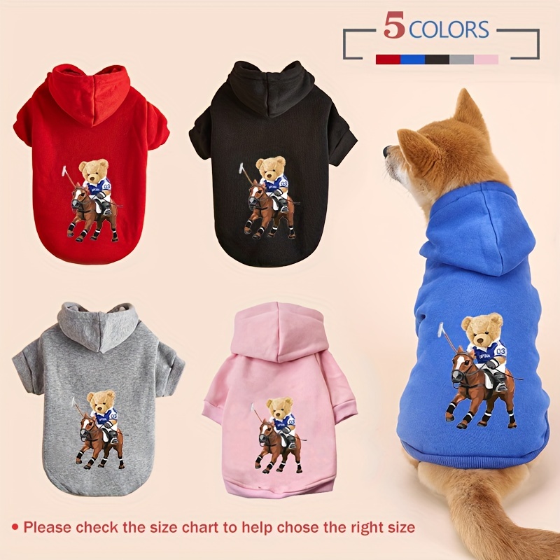 Winter Warm Pet Dog Clothes, Cute Bear Graphic Dogs Hoodies For Puppy Small  Dogs Clothing Sweatshirt - Temu Lithuania