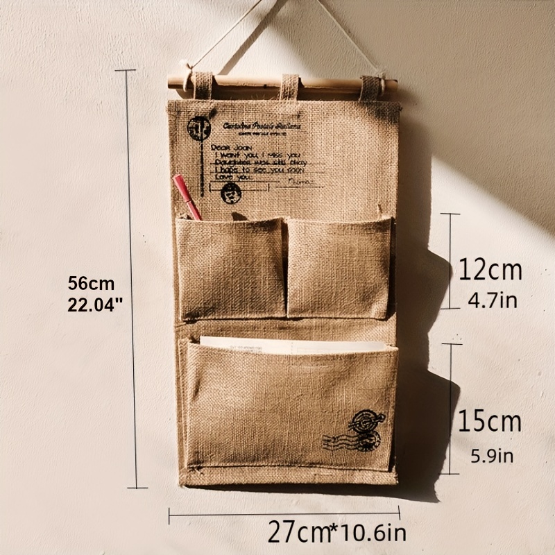 Multi Pocket Jute Wall Hanger Wall Hanging Pocket 