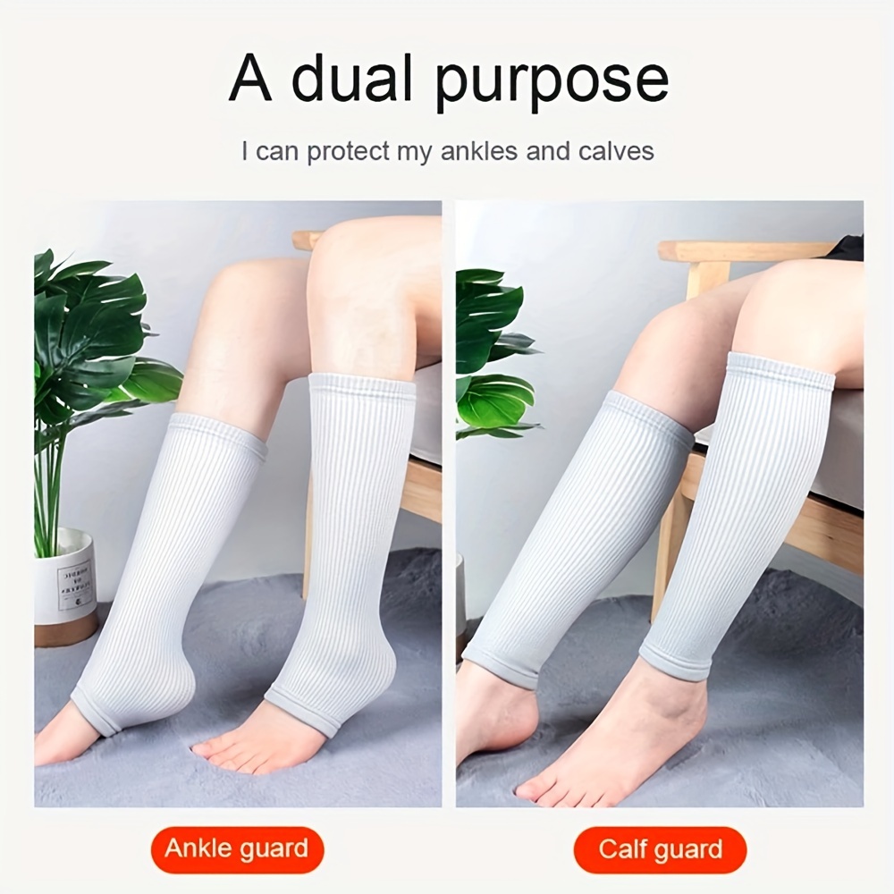 1 Pair Thick Calf Compression Sleeve Calf Warmer For Autumn And Winter  Blood Circulation Improvement Breathable Footless Compression Socks For  Running Football Skiing Women And Men