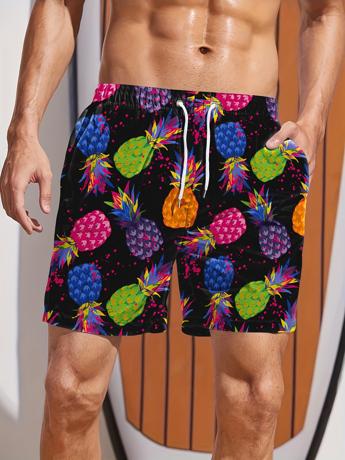 Men's pineapple sales print shorts