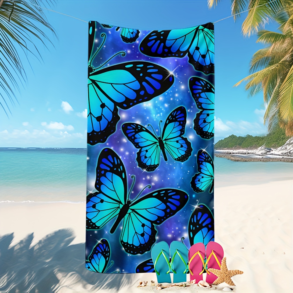Toallas de playa de mariposa, manta de playa suave de gran tamaño