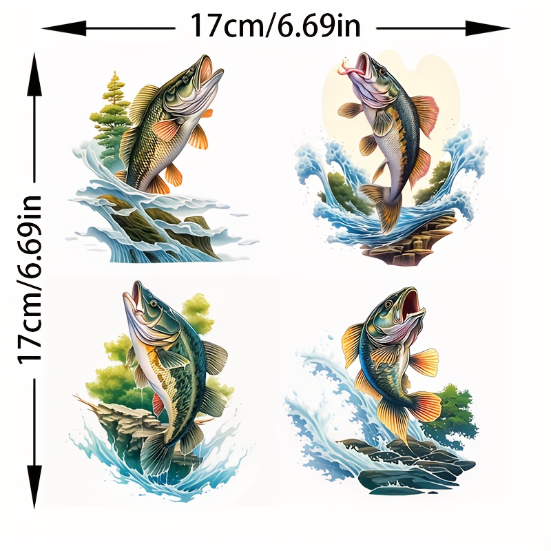 Large Mouth Bass Fish Fishing Car Sticker Laptop Bottle - Temu Canada