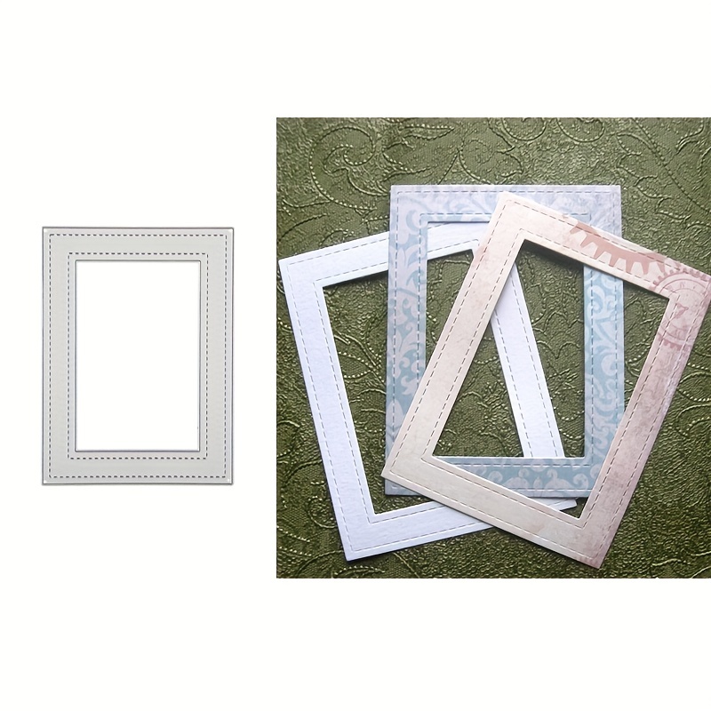 

1pc Stitched Frame Metal Cutting Dies Stencil For Diy Album Paper Card Scrapbook Decor, Paper Craft