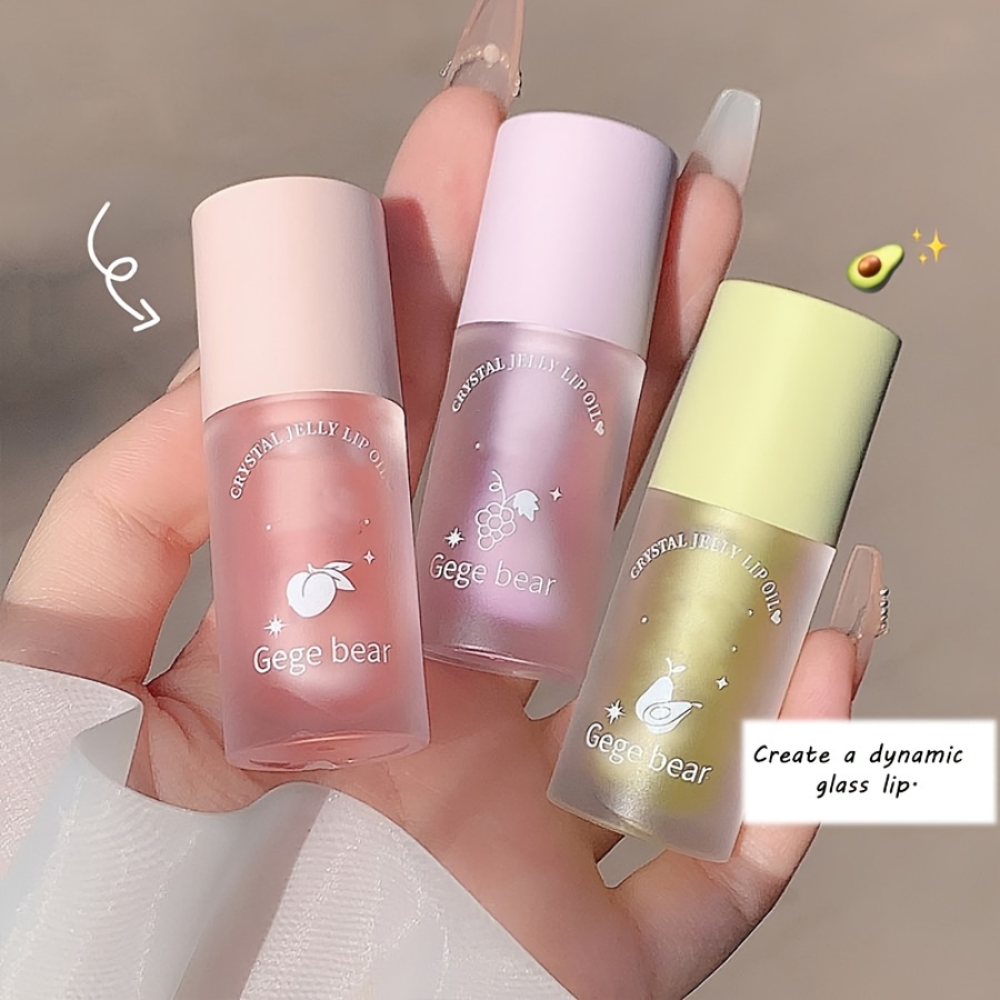 Peach Flavor Water Glow Crystal Jelly Lip Plumping Gloss