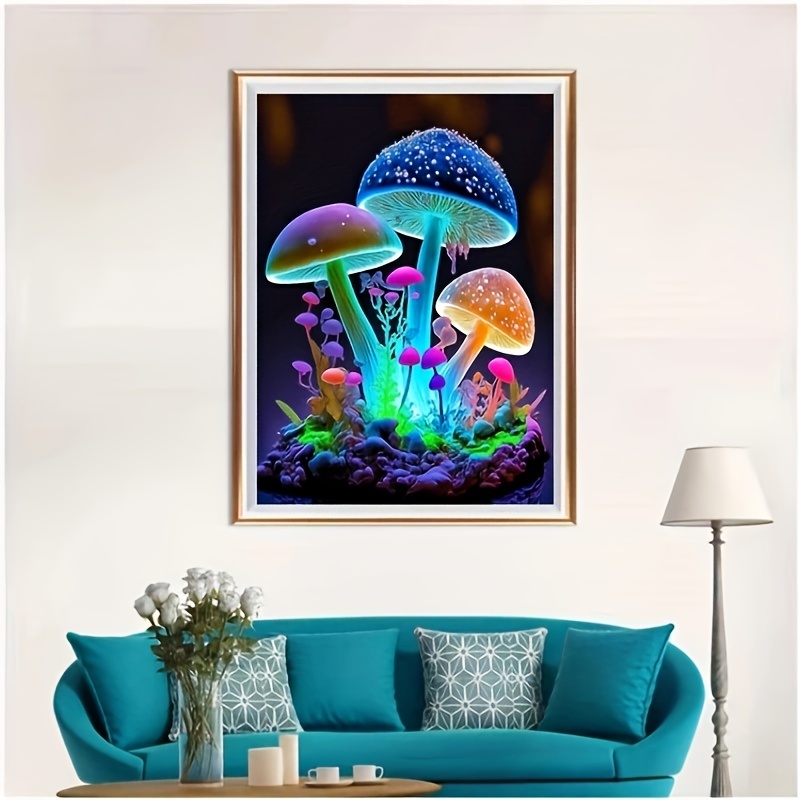 Colorful Mushroom Diamond Painting Kits 5d Diamond Art Set - Temu