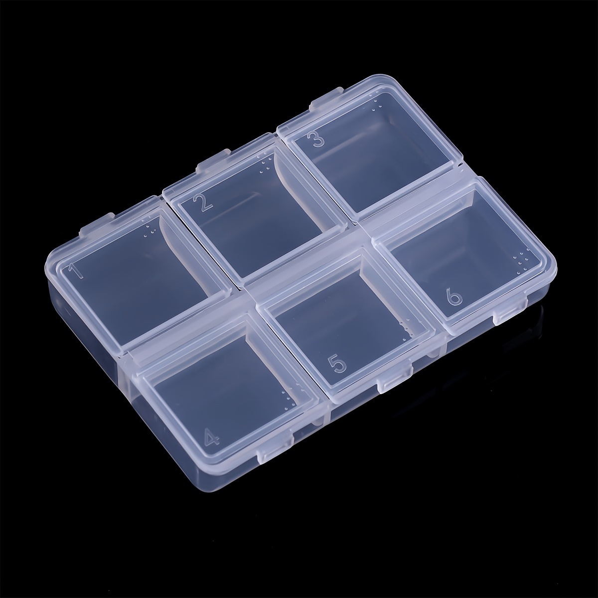 12/6 Checks Double Nail Art Jewelry Empty Storage Box - Temu