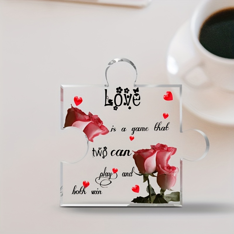 1pc, Cute Gifts For Girlfriends, Girlfriend Birthday Gifts From Boyfriend,  Unique Acrylic Plaque With Love Quotes, Romantic Girlfriend Gift For