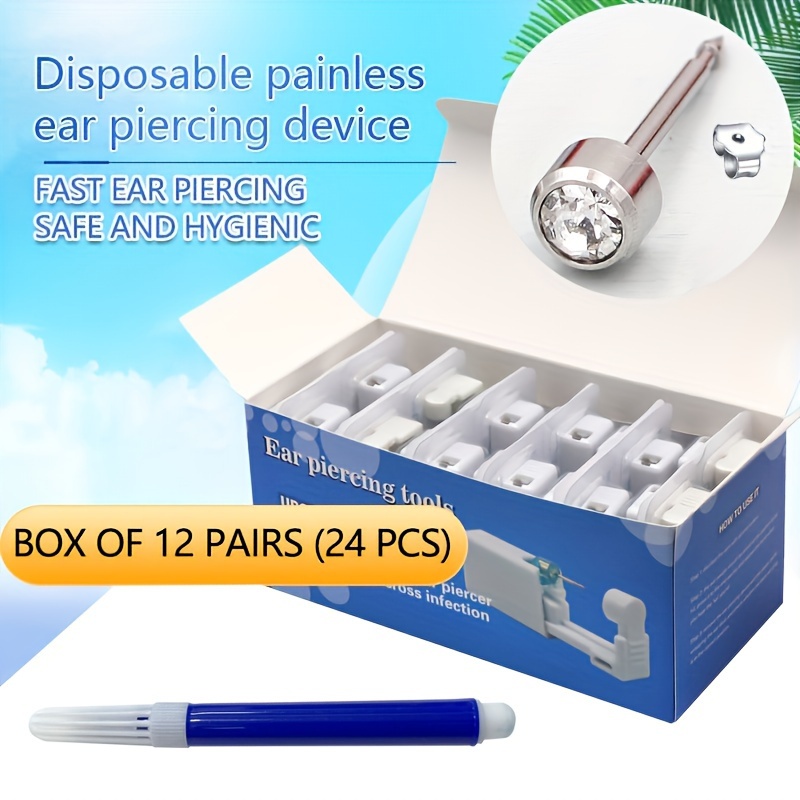 4pc/8pc Disposable Sterile Ear Nose Lip Piercing Unit Cartilage