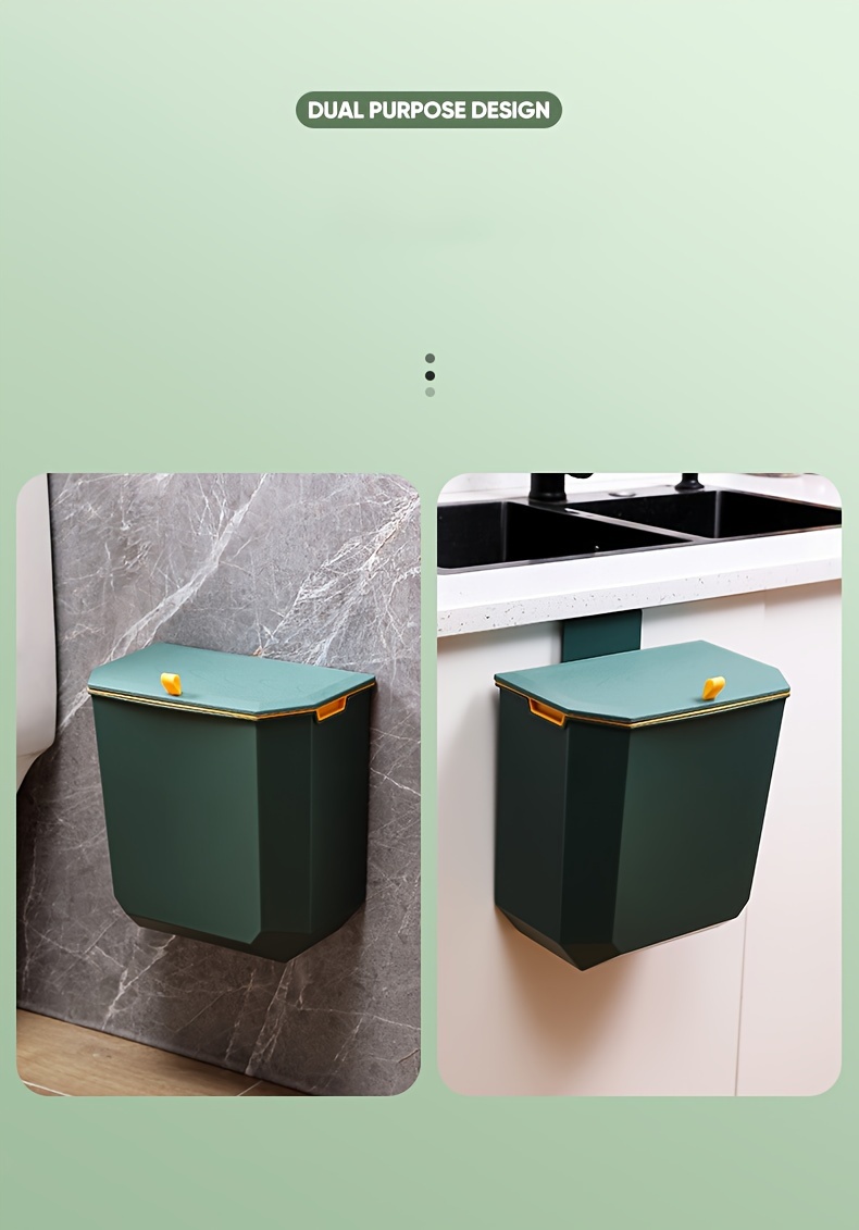 1pc Bidone Spazzatura A Parete Cucina Soggiorno Bagno Bidone - Temu Italy