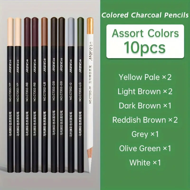 Professional Colored Charcoal Pencils Drawing Set Skin Tone - Temu United  Kingdom