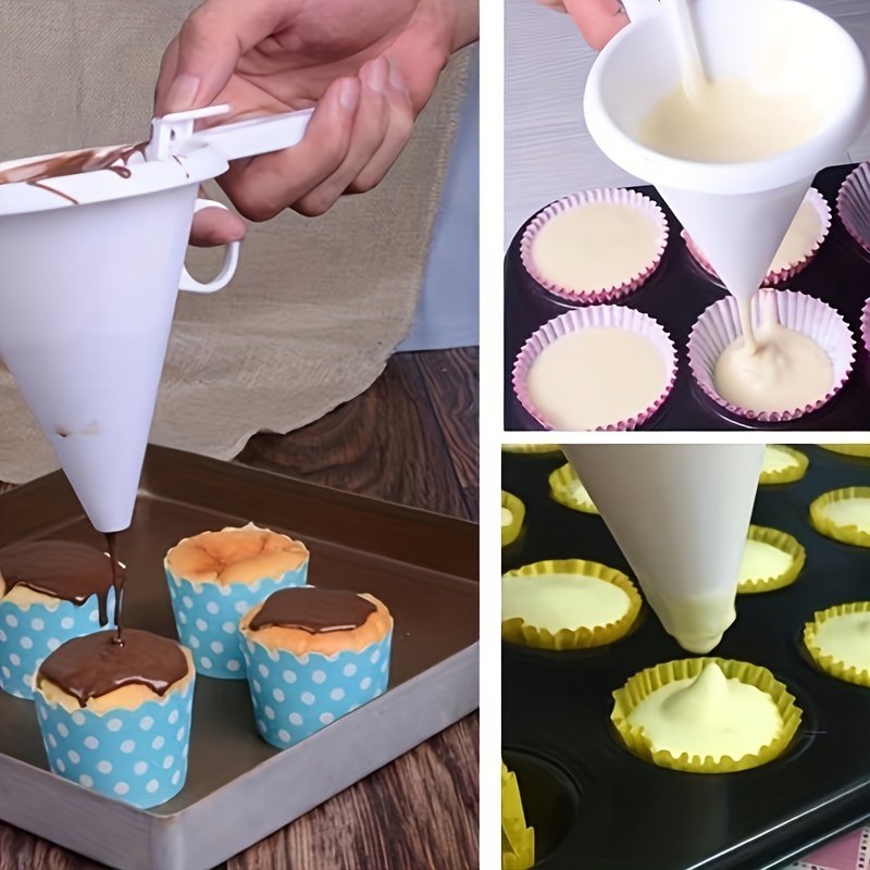 DIY Funnel Mold Pancake Chocolate Cupcake Batter Dispenser Kitchen Plastic  Baking Accessories