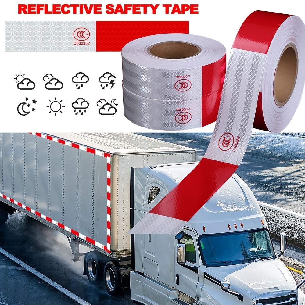 Unique Bargains Reflective Stickers Waterproof Adhesive High Visibility  Night Warning Safety Tape For Trucks 10 Pcs Blue : Target