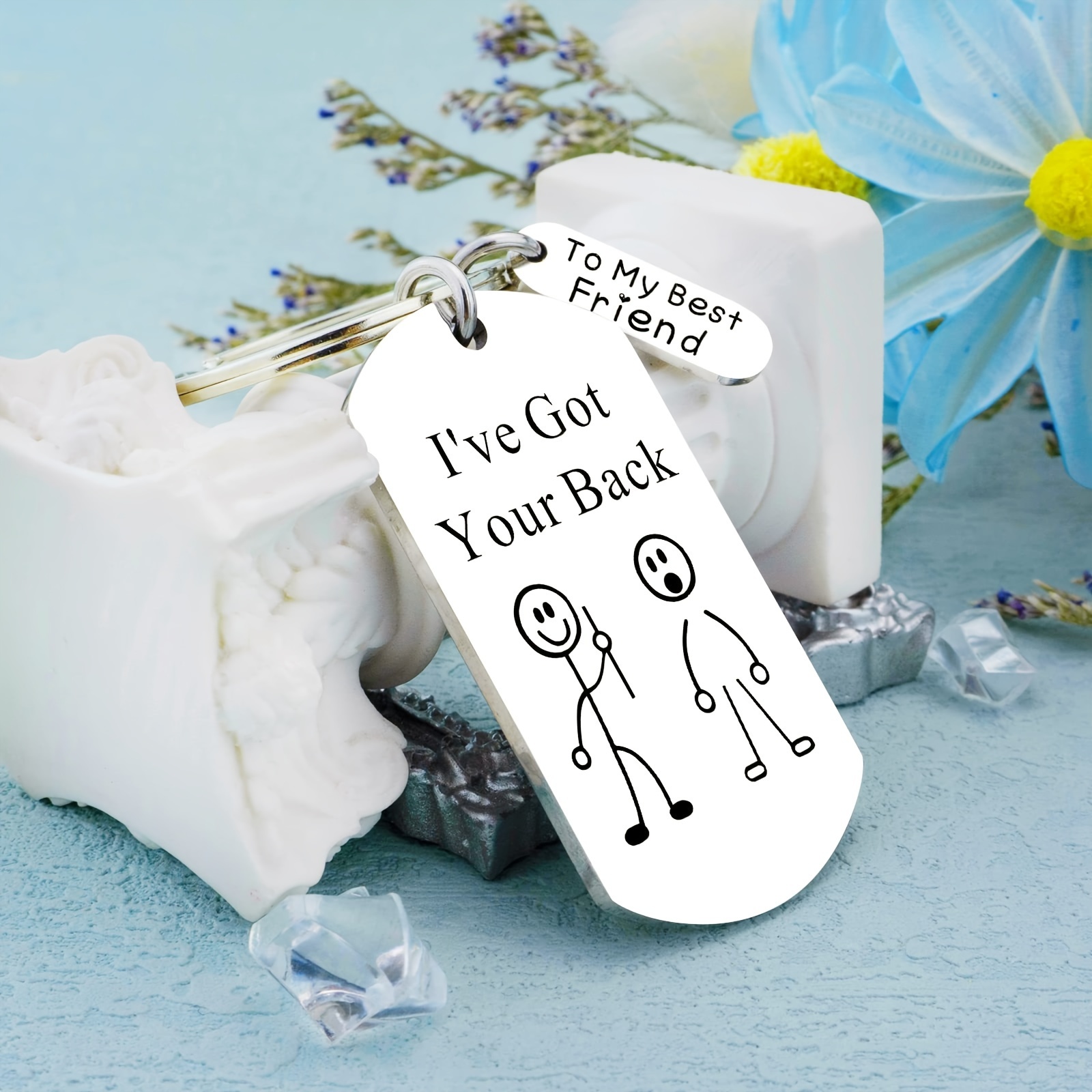 1pc stainless steel keychain gifts guy friends funny ive got Temu