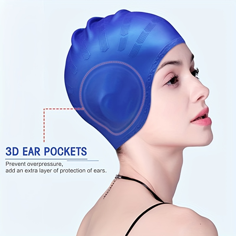 スイムキャップ 耳保護 3D 若々し 水泳キャップ レディース メンズ 