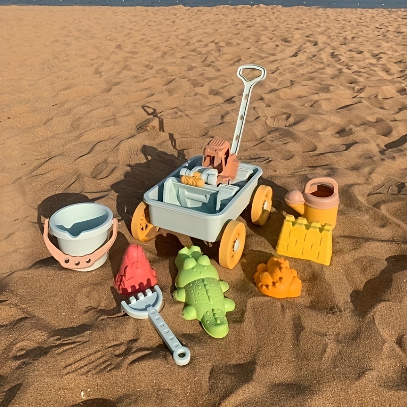 Cubo de playa, molde de castillo de nieve, cubo plegable de Halloween para  niños, cubo plegable para arena y nieve, juguetes con palas pequeñas, kit