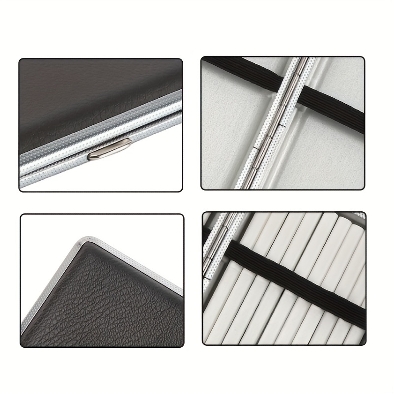 100mm Cigarette Storage Box Leather Band Cigarette Clip PU Leather High end