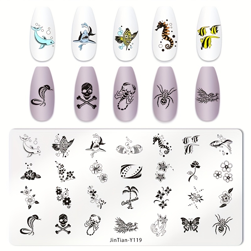 Stainless Steel Nail Stamping Plates Image Stamp Template Nail Art Decoration