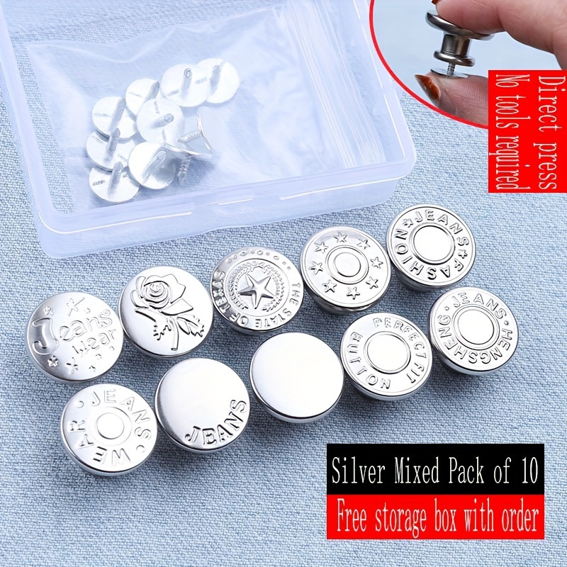 Replacement Buttons For Seamless Jeans Buttons Denim Jacket - Temu