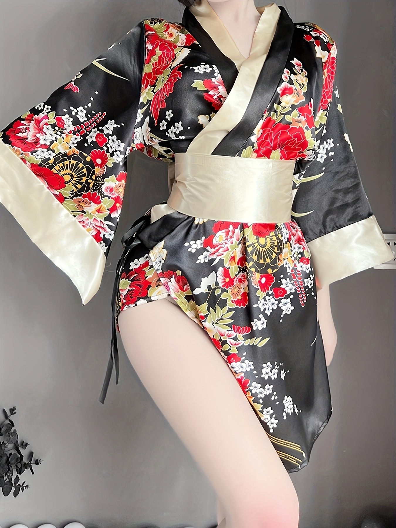 Sexy red kimono lingerie - Shop kawaii-on-top Women's Underwear