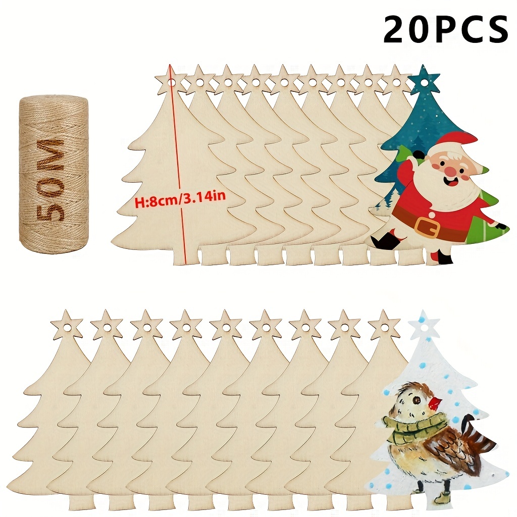 Hiboom 25 Pack Wooden Christmas Tree Cutouts 6 X 5.2 Inches Blank Christmas  Unfinished Wood Tree Shape Ornaments for Xmas Crafts DIY Painting Wedding  Party - China Balconies, Halloween Decoration