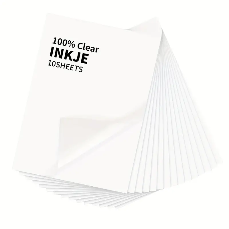 100% Clear Sticker Paper For Inkjet Printer Waterproof Clear - Temu