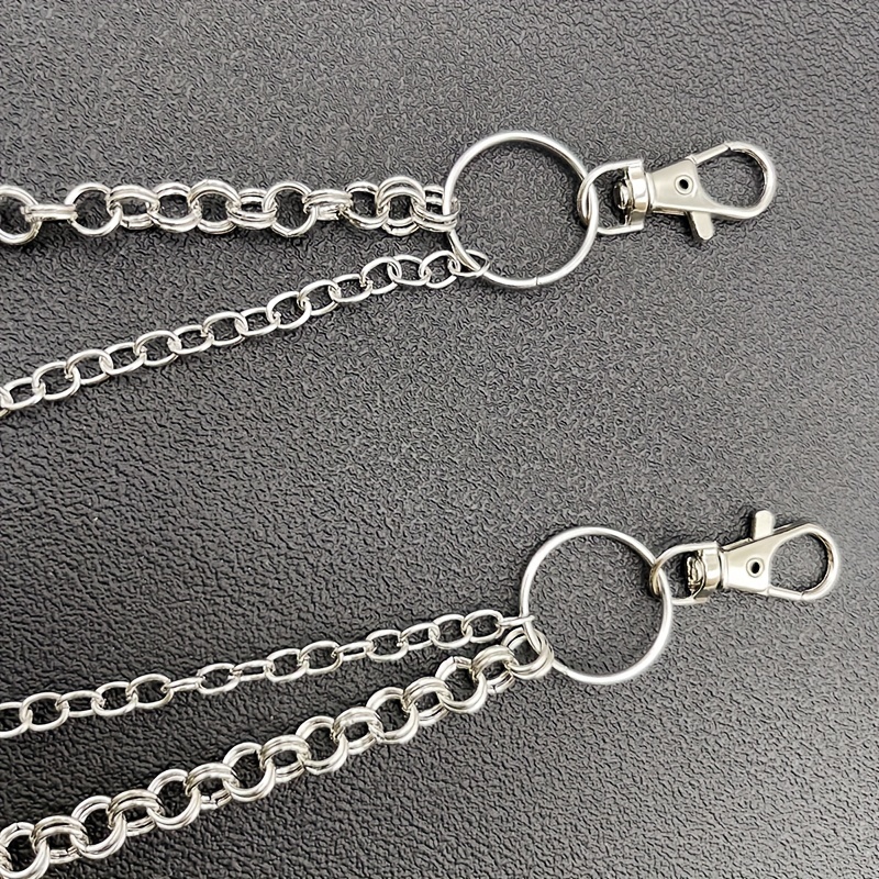 Men's Pants Chains Spider Decoration Layered Hip Hop Pants Chains
