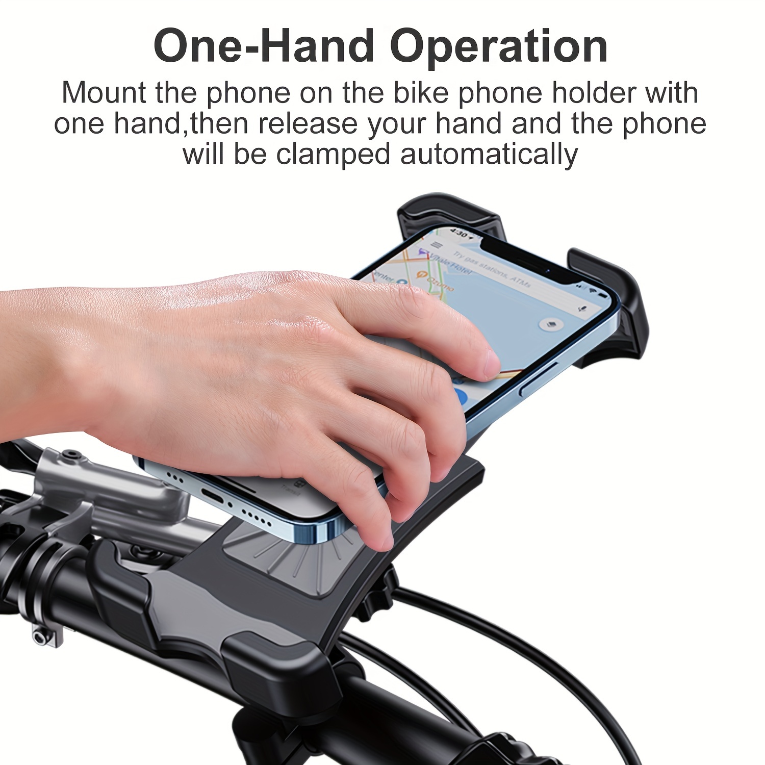 Motorcycle Phone Mount Bike Phone Holder One Hand - Temu