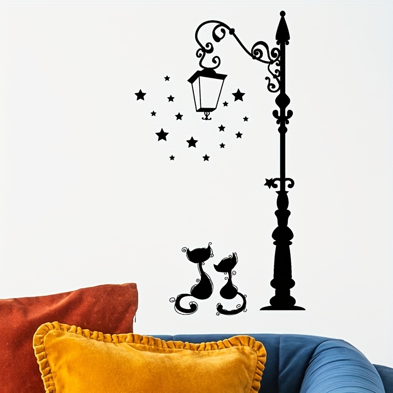 Buy online Cat And Lamp Pole Wall Sticker from Wall Decor for Unisex by  Decor Villa for ₹230 at 74% off