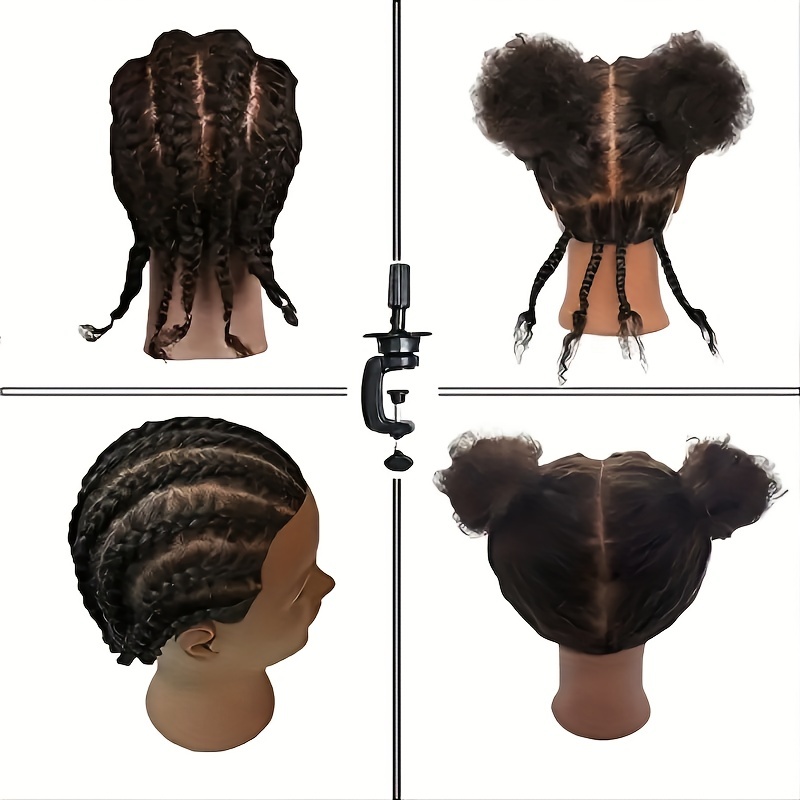 NEWSHAIR 9afro mannequin head for braiding 4C Type 100% Human Hair Curly  Hair Hairdresser Training Head African Cosmetology Doll Head for Styling