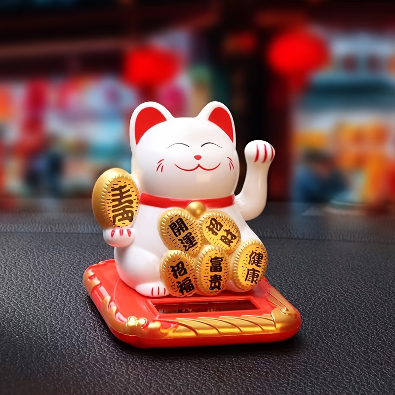 Lucky Cat Ceramic Lucky Cat Waving Fortune Welcoming Cats, Luck