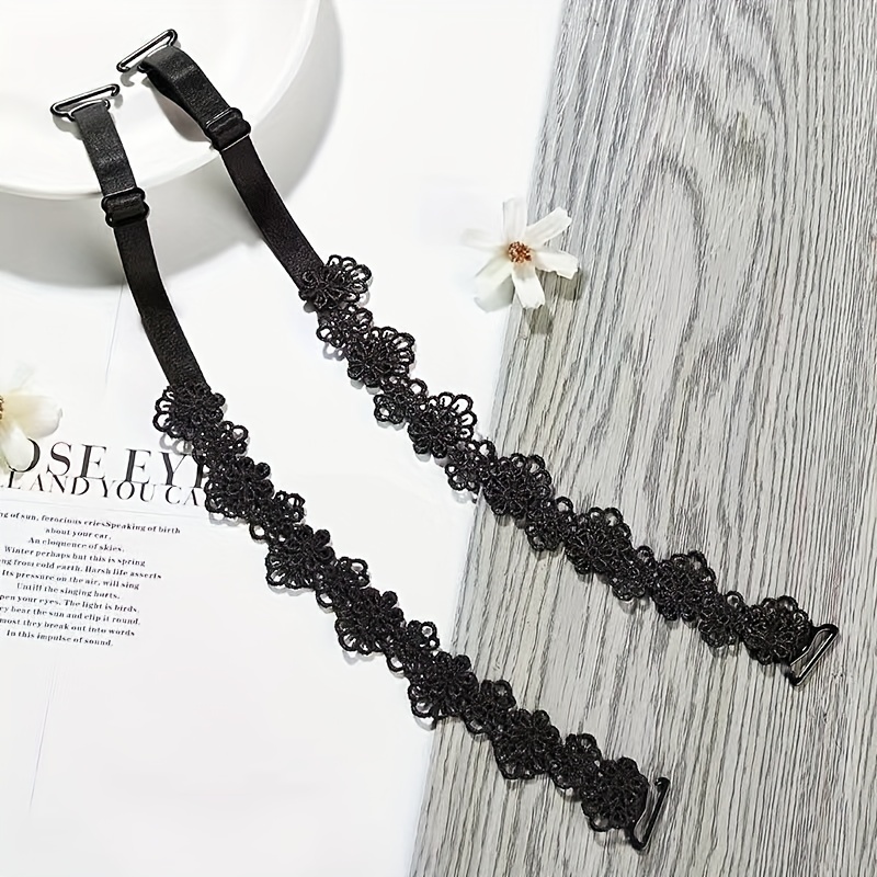 Floral Lace Shoulder Straps Invisible Adjustable Underwear Straps
