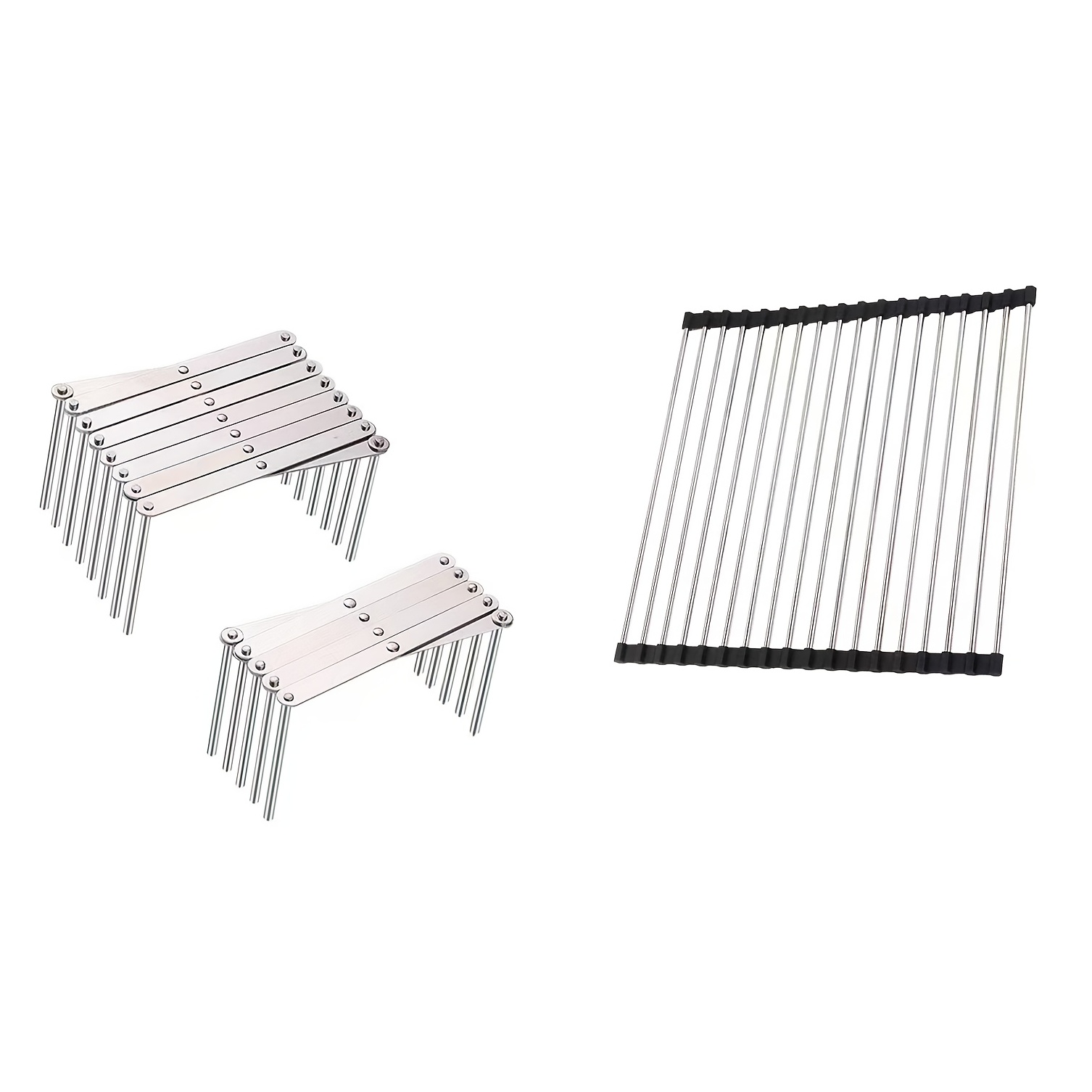 3pcs Stainless Steel Sink Drain Baskets Kitchen Rack