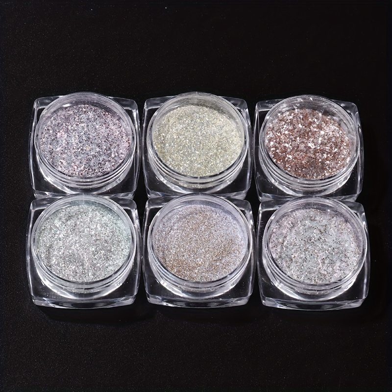 1pc 10ml Silver Diamond Pearl Nail Art Glitter Powder For Nails Sparkly  Dazzling Fantasy Pear Pigment UV Gel Polish Decoration