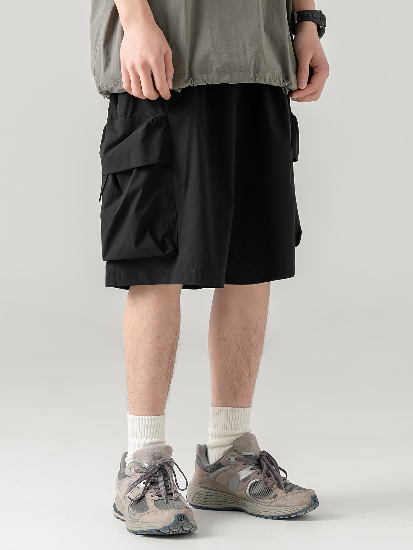 Solid Cotton Breathable Men's Cargo Short Pants Lightweight - Temu United  Kingdom
